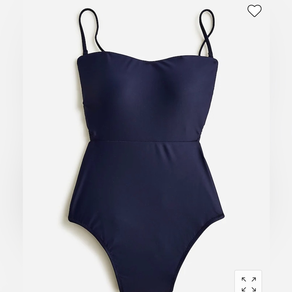 J. Crew cutout tie-back one piece, navy, size 10, NWT